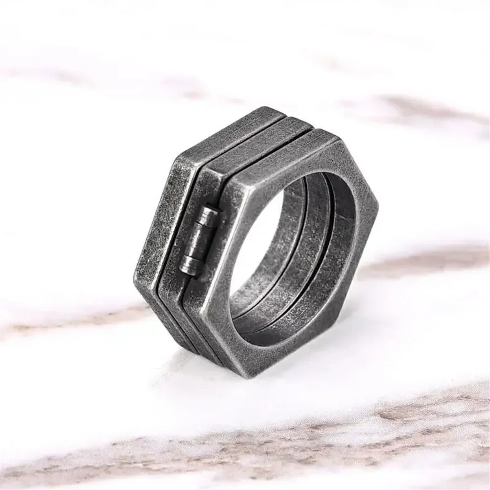 Geometric Tri Fold Ring